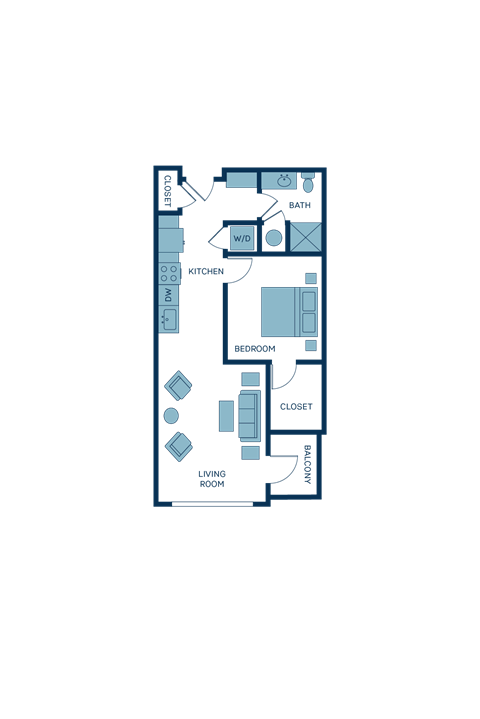 a floor plan of a bedroom apartment